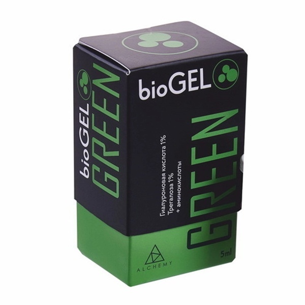 BioGEL (Россия) Green BioGEL | ГК 10 мг/мл + Трегалоза 1% (2,5 мл.) — Биоревитализация в Казани